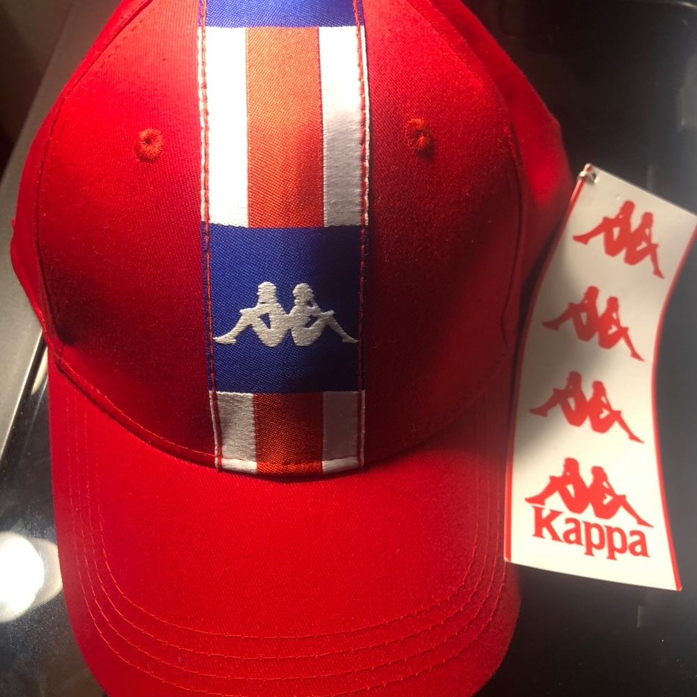 Kappa Blue Red Track & Field Adjustable Cap NWT